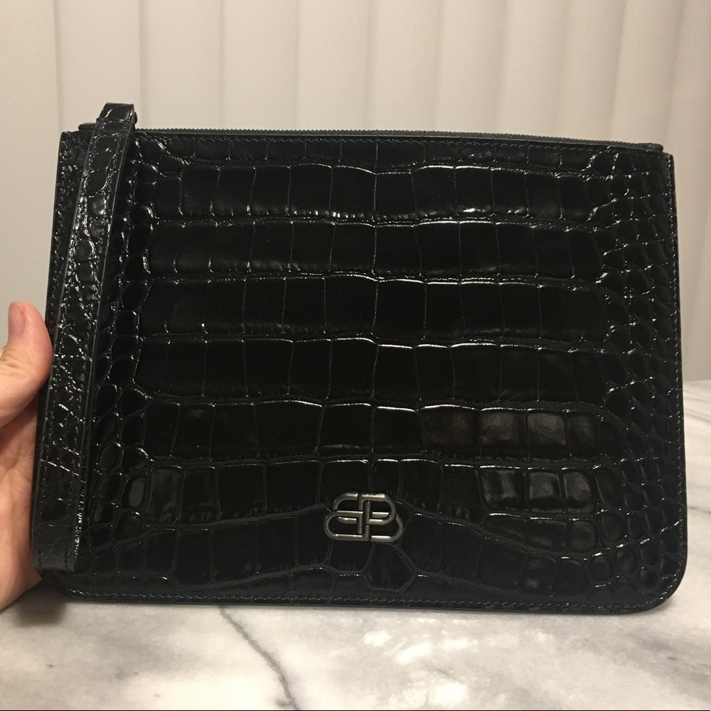 Balenciaga wristlet/pouch with zipper pull